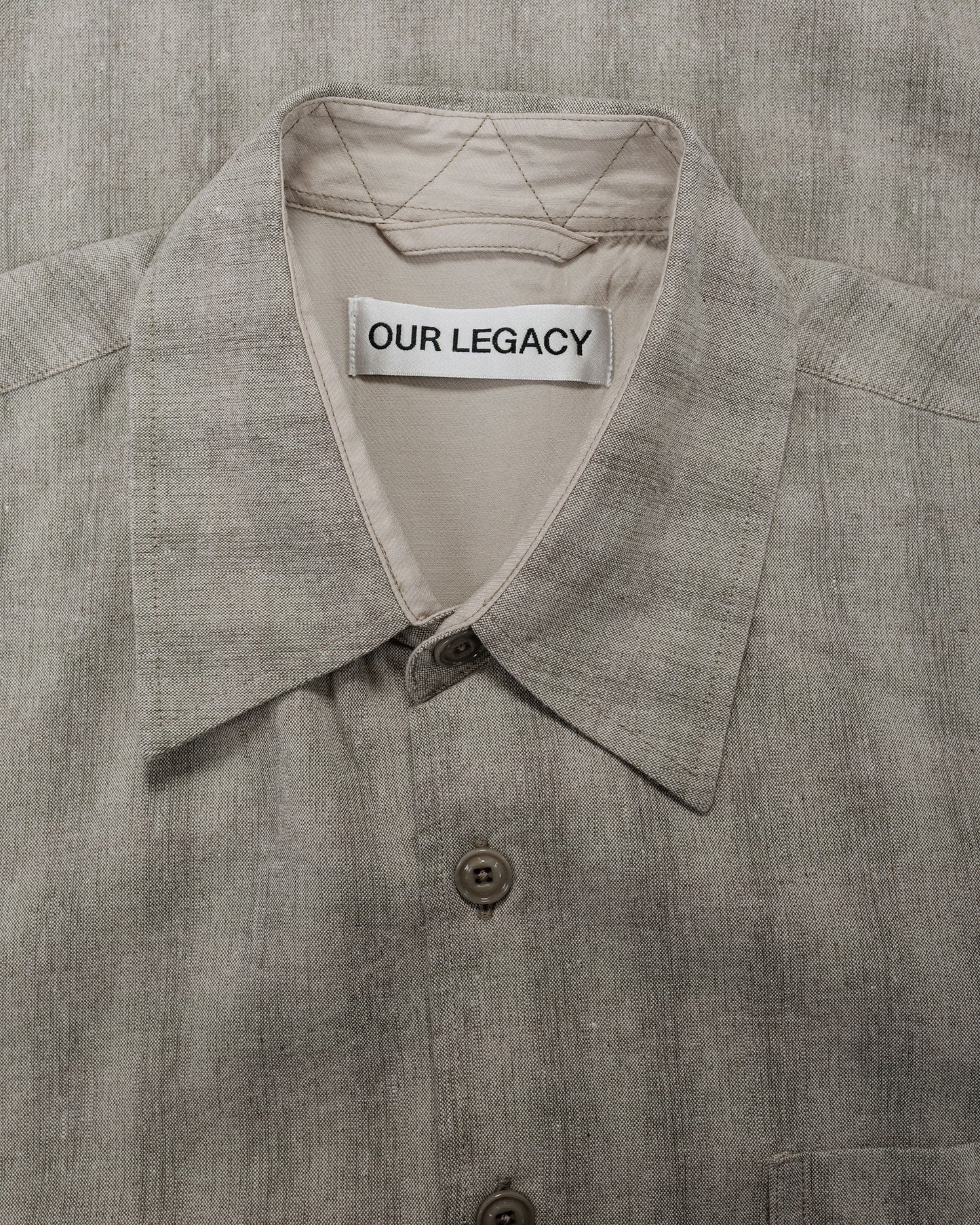 Our Legacy Above Shirt Sage Trail Check Dryline Weave