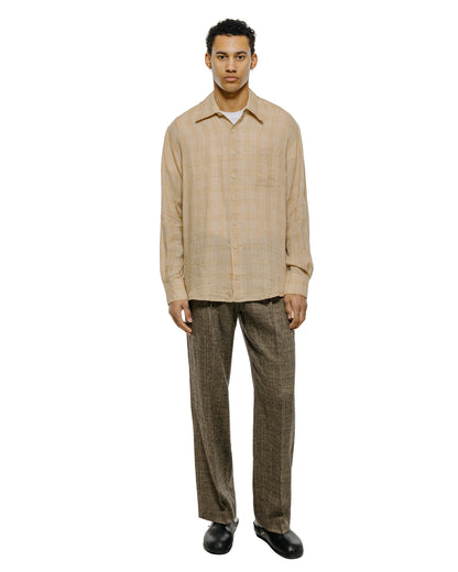 Our Legacy Above Shirt Vacay Check Gauze Linen