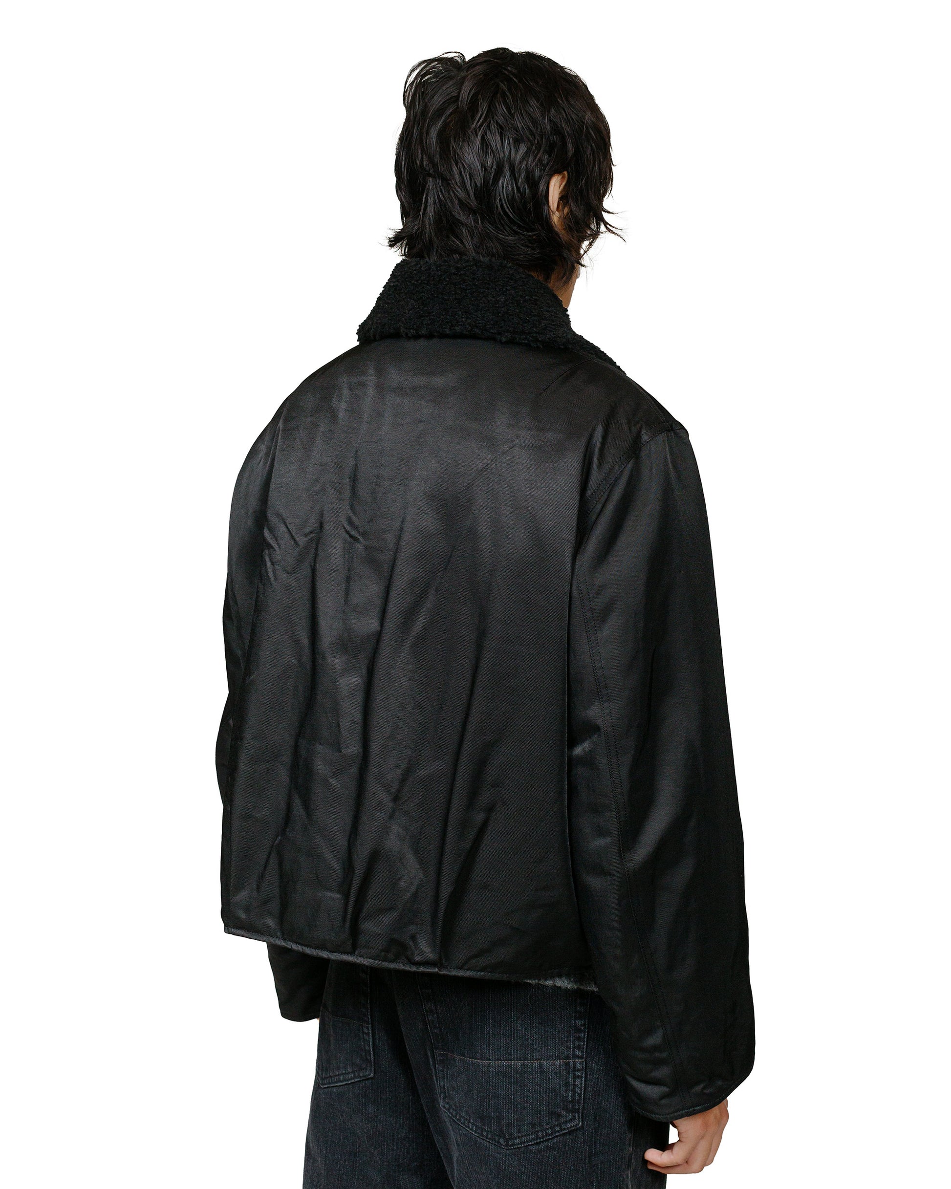 Our Legacy Ace Jacket Black Aero Nylon model back