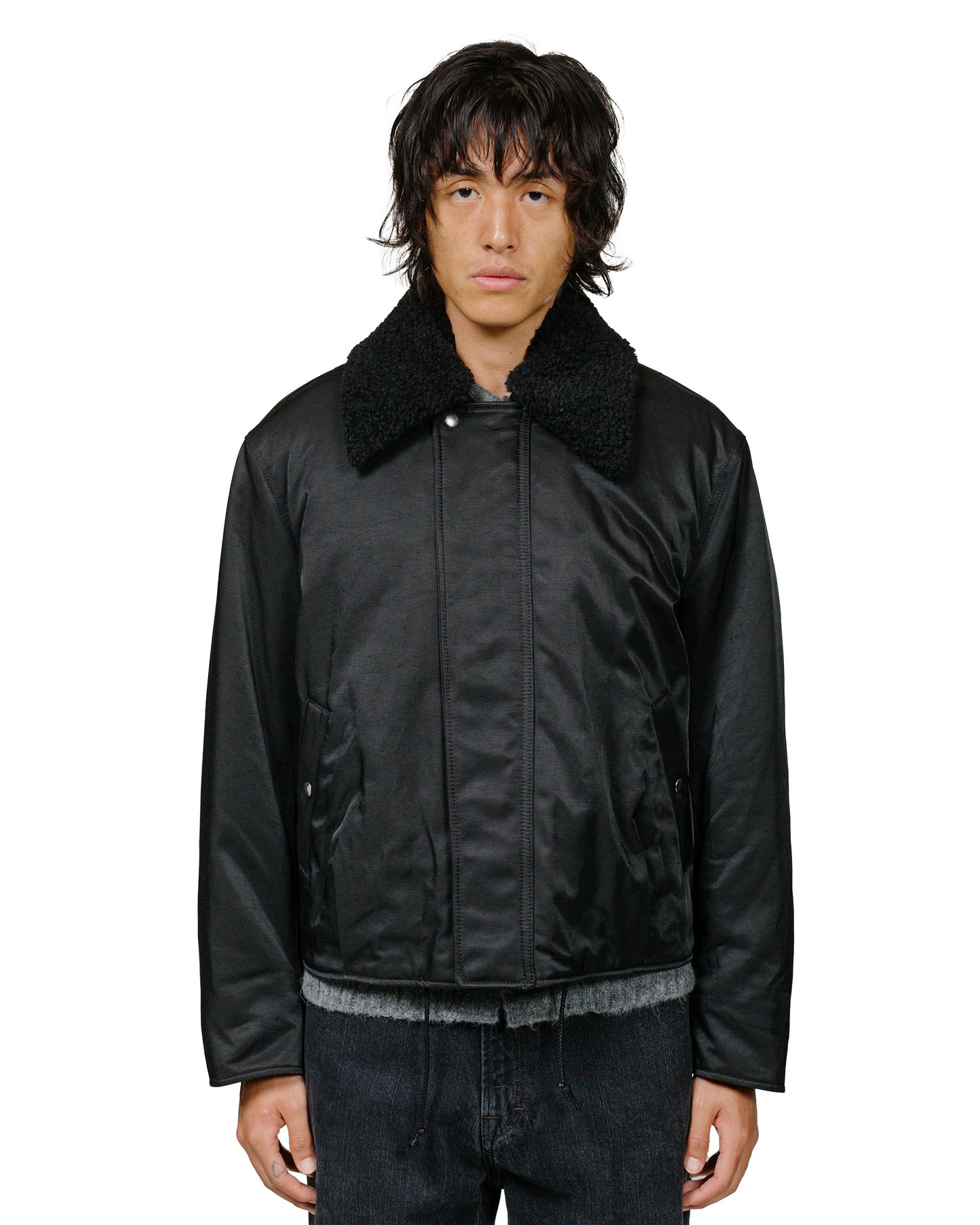 Our Legacy Ace Jacket Black Aero Nylon model front