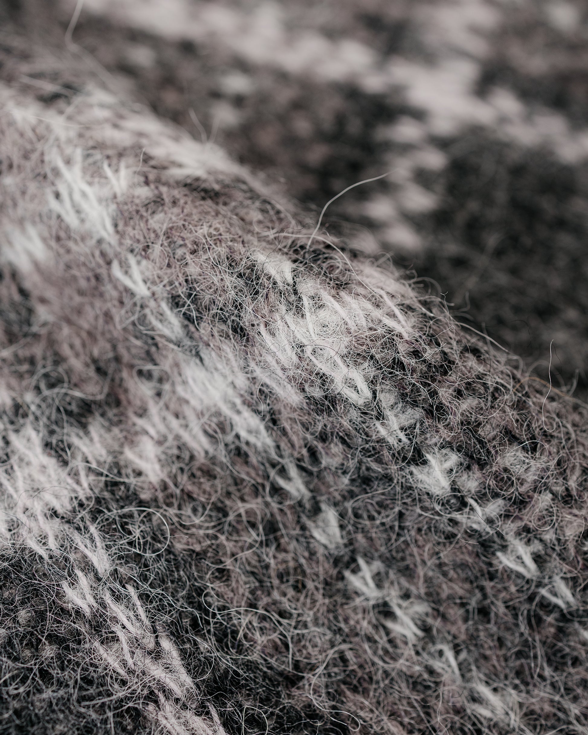 Our Legacy Beanie Grand Check Fuzzy Alpaca