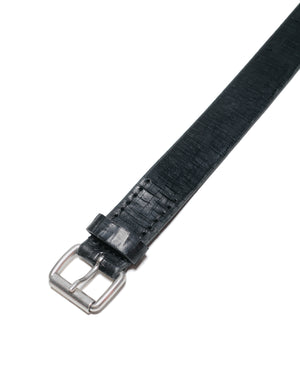 Our Legacy Belt 3CM Laser Crack Black Leather lock
