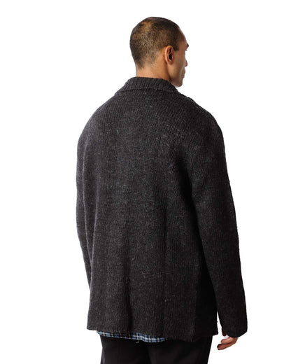 Our Legacy Big Cardigan Shadow Black Funky Acrylic Back