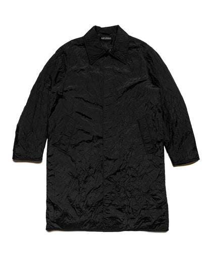 Our Legacy Blithe Coat Shining Black Crinkle Solaro