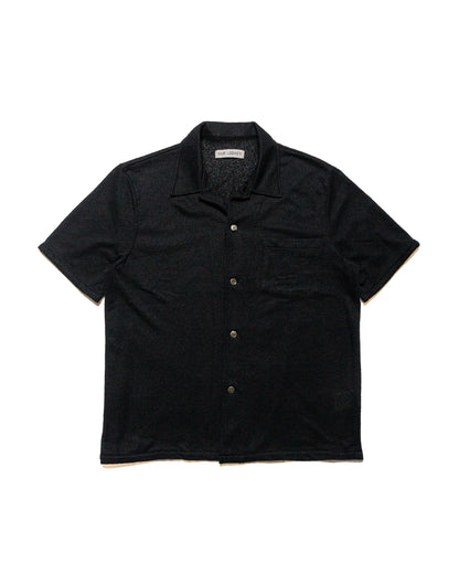 Our Legacy Box Shirt Shortsleeve Black Boucle