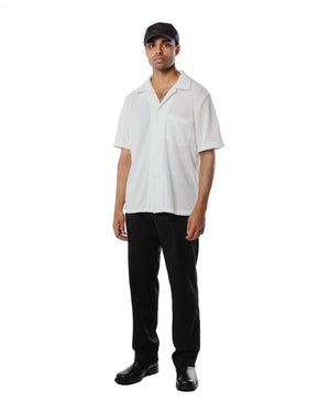 Our Legacy Box Shirt Shortsleeve White Boucle Model