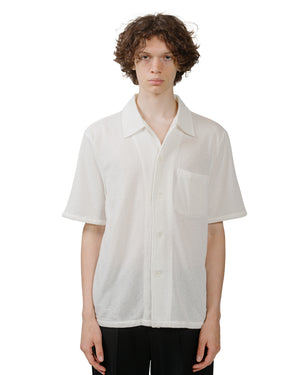 Our Legacy Box Shirt Shortsleeve White Boucle model front