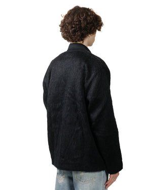 Our Legacy Cardigan Black Mohair model back