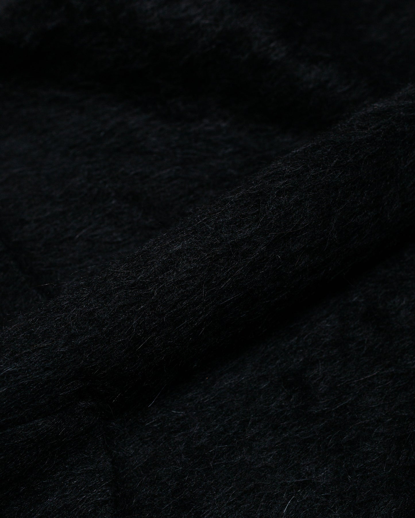 Our Legacy Cardigan Black Mohair model fabric