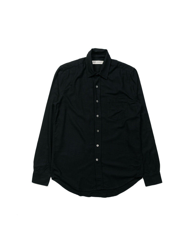 Our Legacy Isola Shirt Black Sparse Panama Cotton