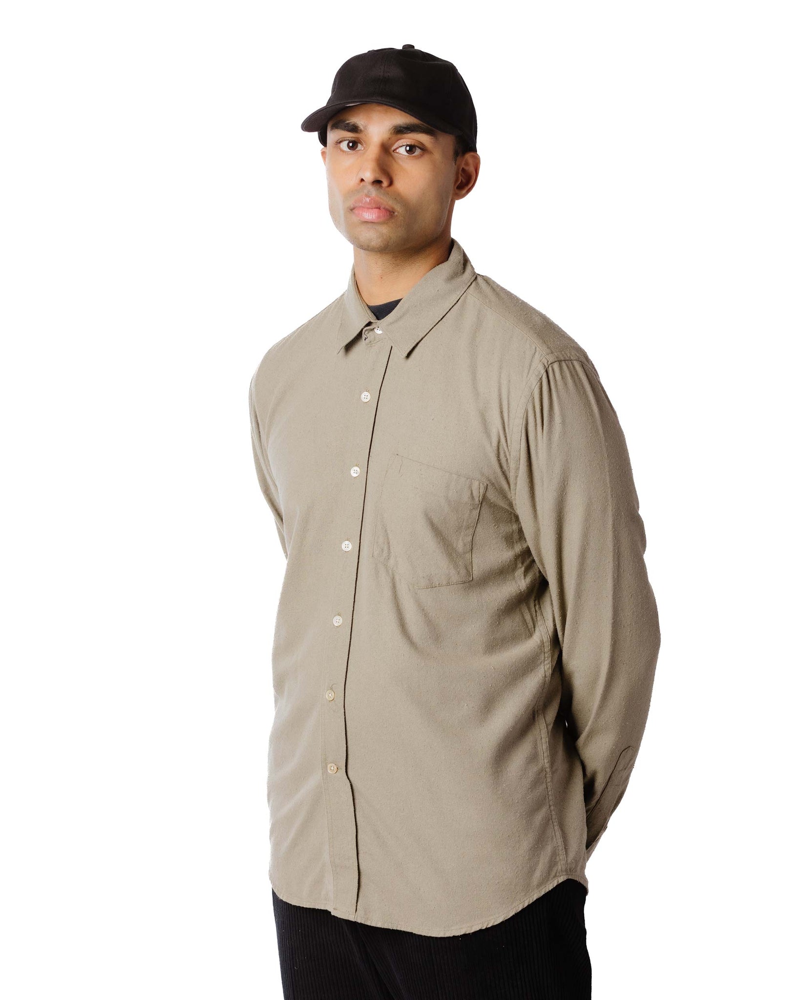 Our Legacy Classic Shirt Peafowl Silk Noil Close Front