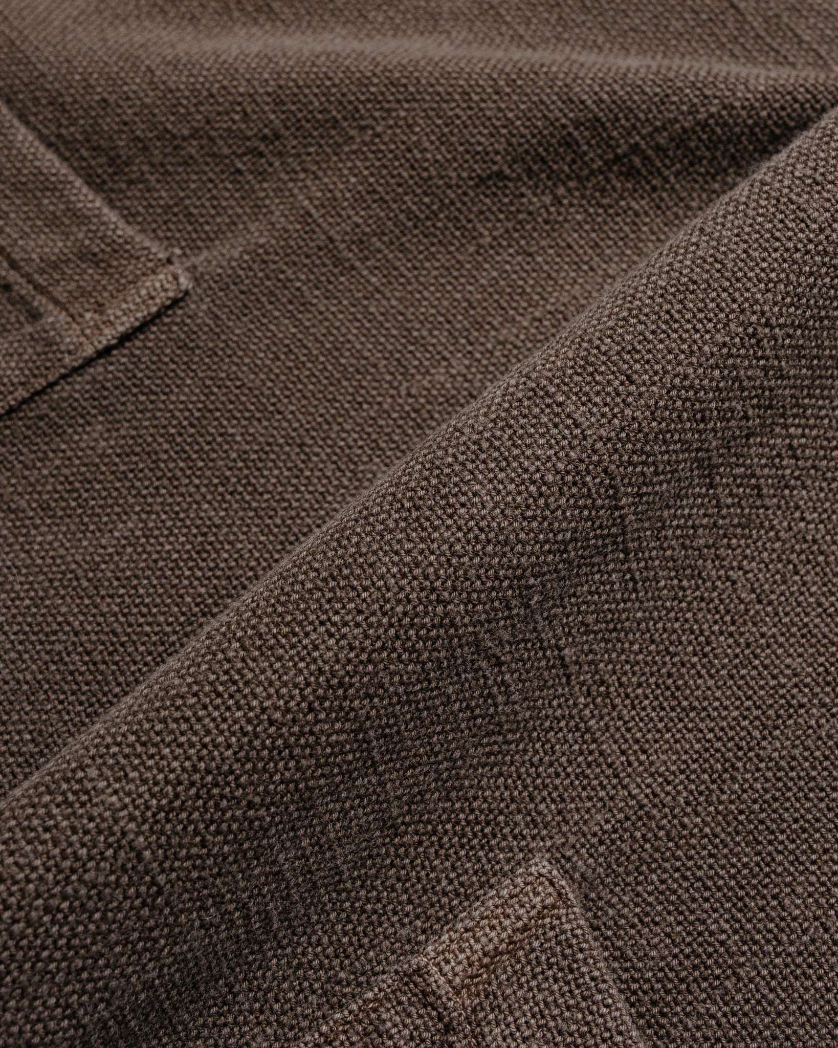 Our Legacy Elder Shirt Shortsleeve Brown Sparse Panama fabric