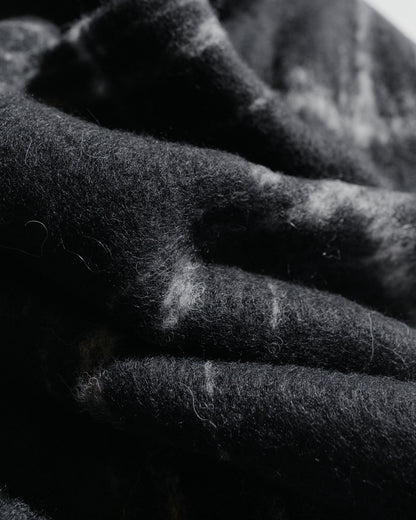 lost & found Our Legacy Our Legacy Estate Scarf Black Fuzzy Alpaca Check