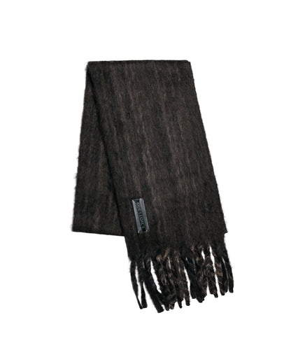 Our Legacy Estate Scarf Choco Pressed Wave Alpaca