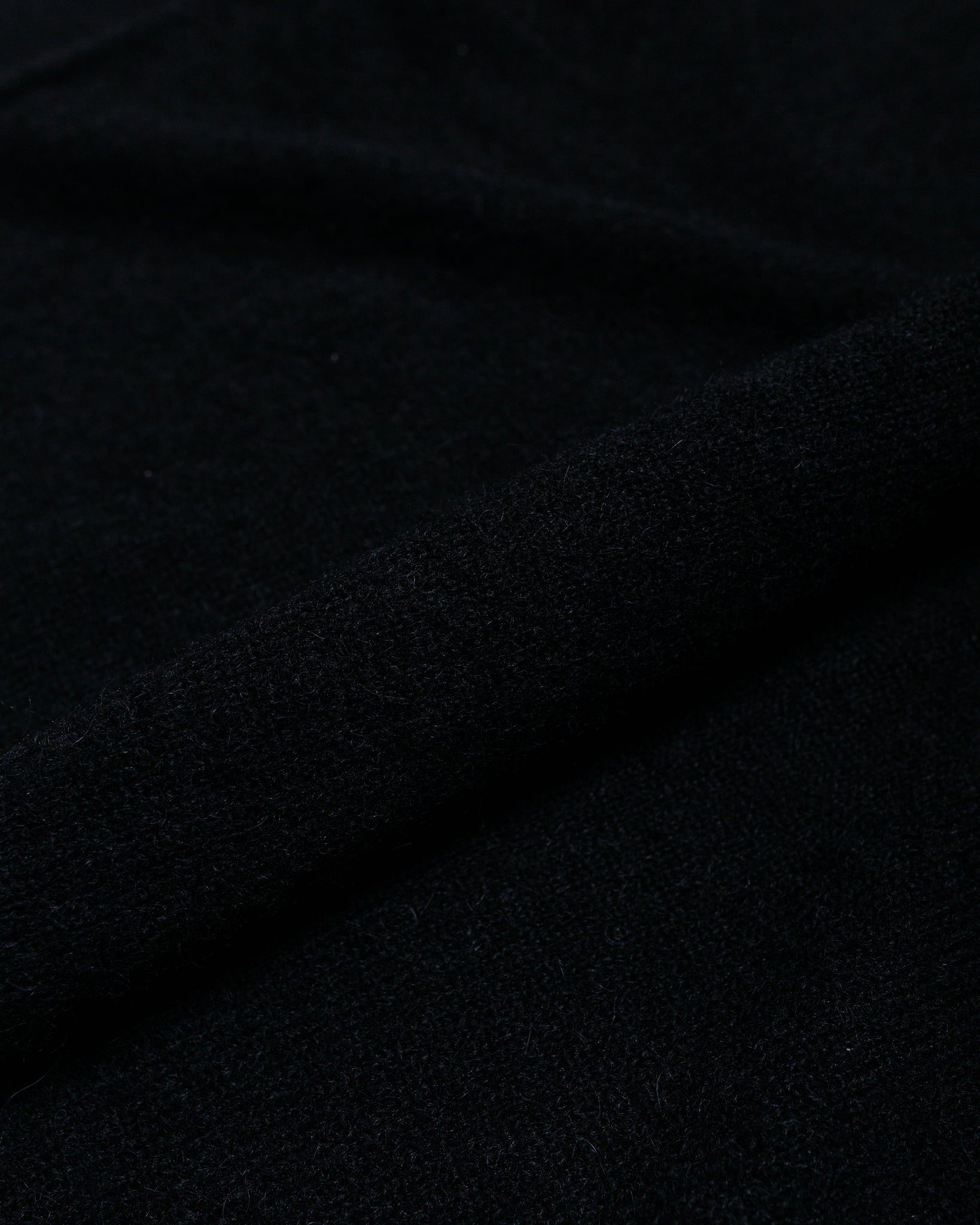 Our Legacy Evening Polo Black Fuzzy Alpaca fabric