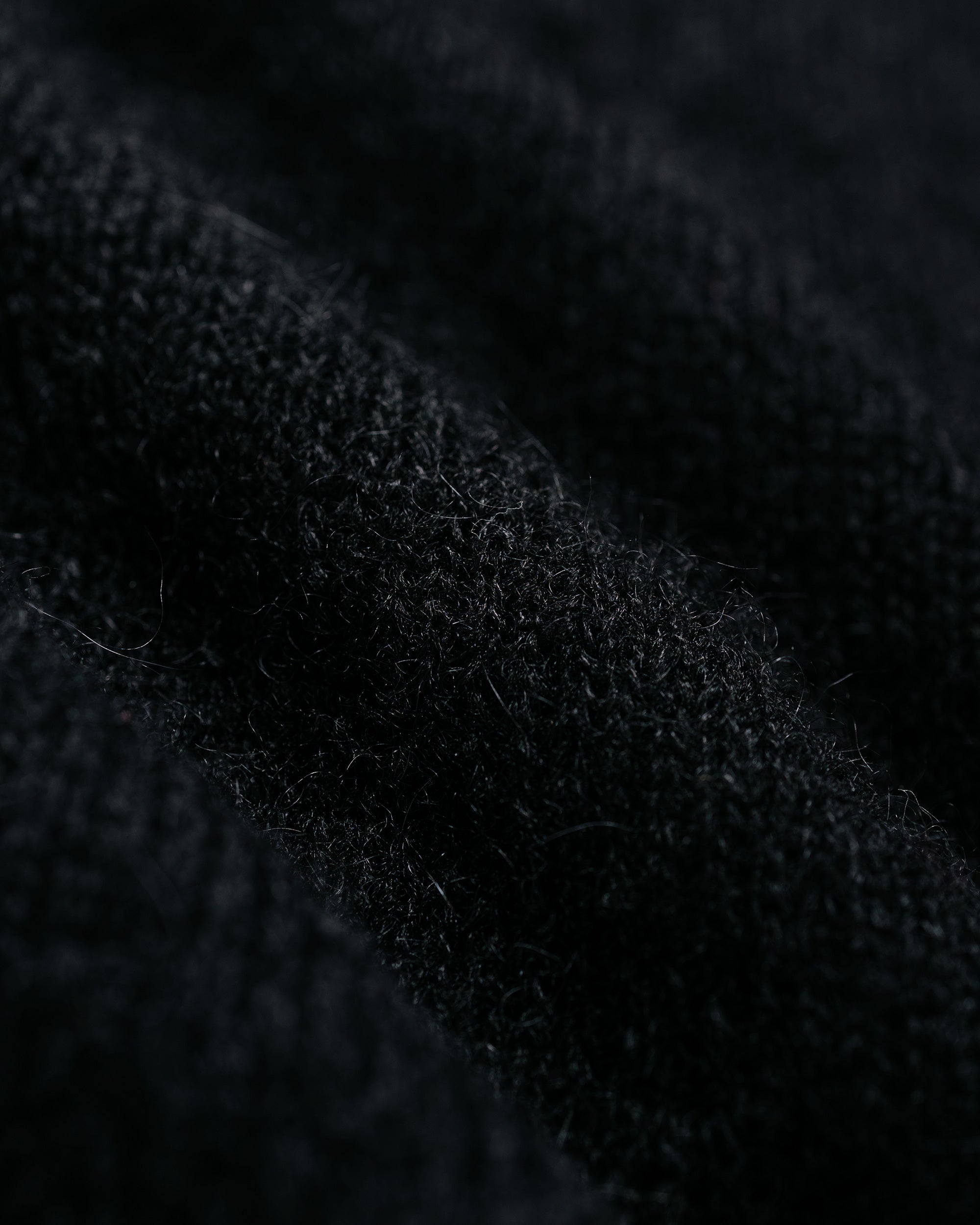 Our Legacy Evening Polo Black Fuzzy Alpaca