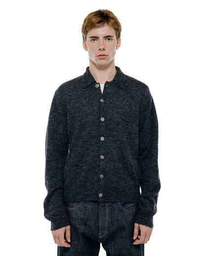 Our Legacy Evening Polo Charcoal Melange Fuzzy Alpaca