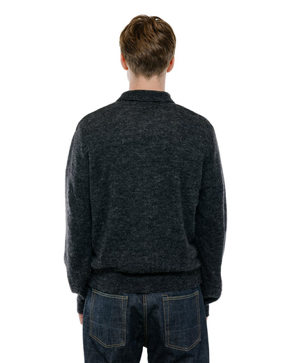Our Legacy Evening Polo Charcoal Melange Fuzzy Alpaca