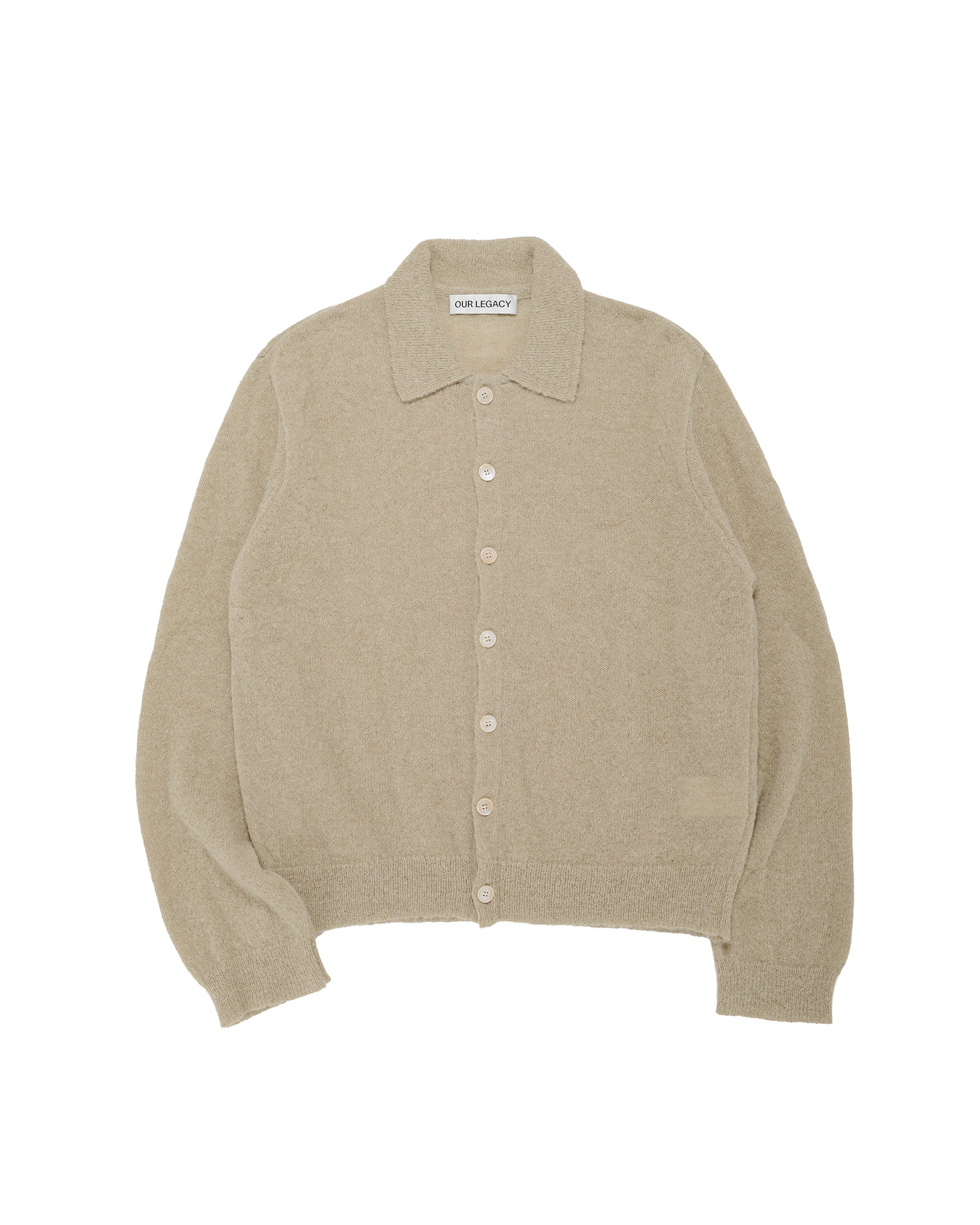 Our Legacy Evening Polo Soft Sage Fuzzy Alpaca