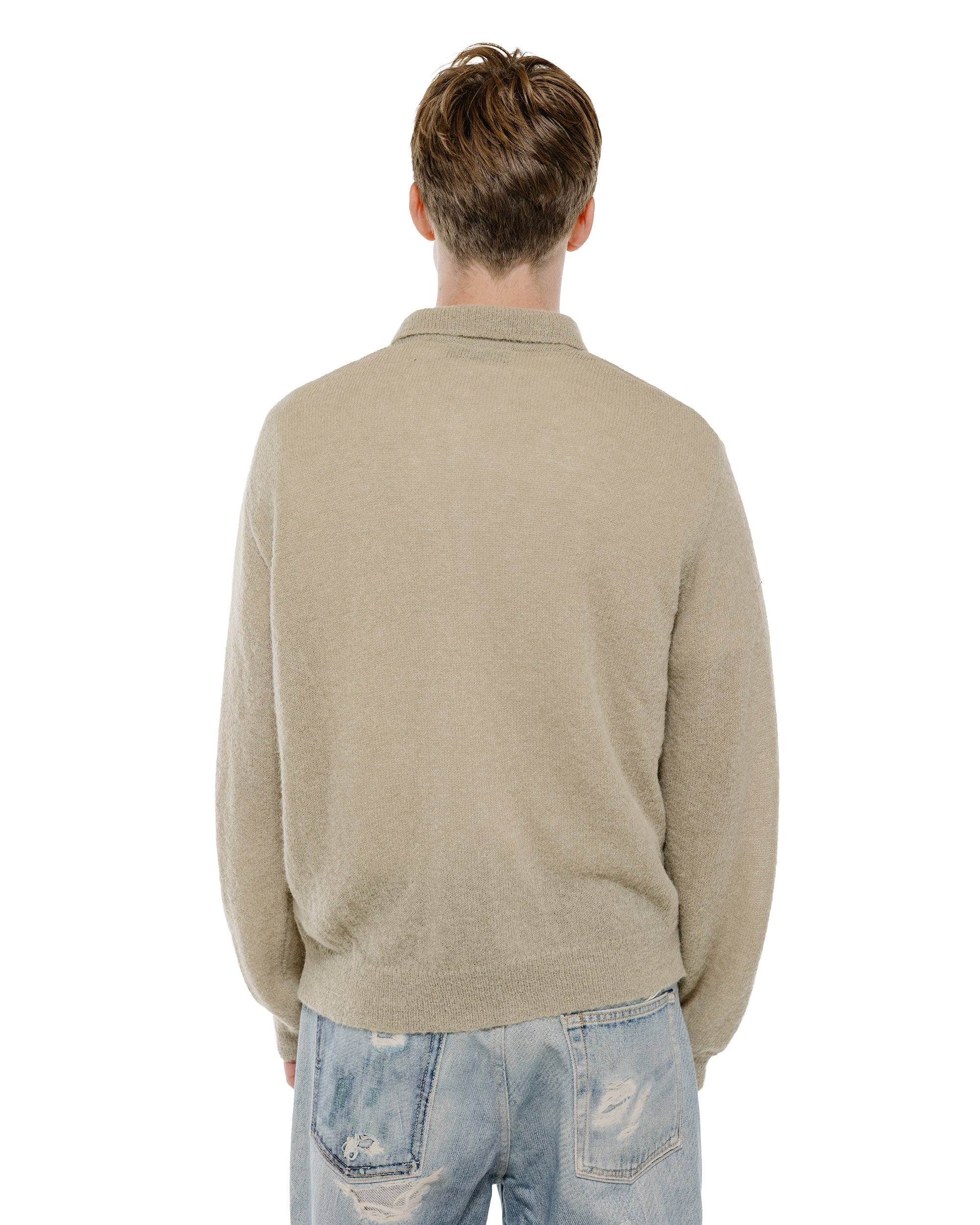 Our Legacy Evening Polo Soft Sage Fuzzy Alpaca