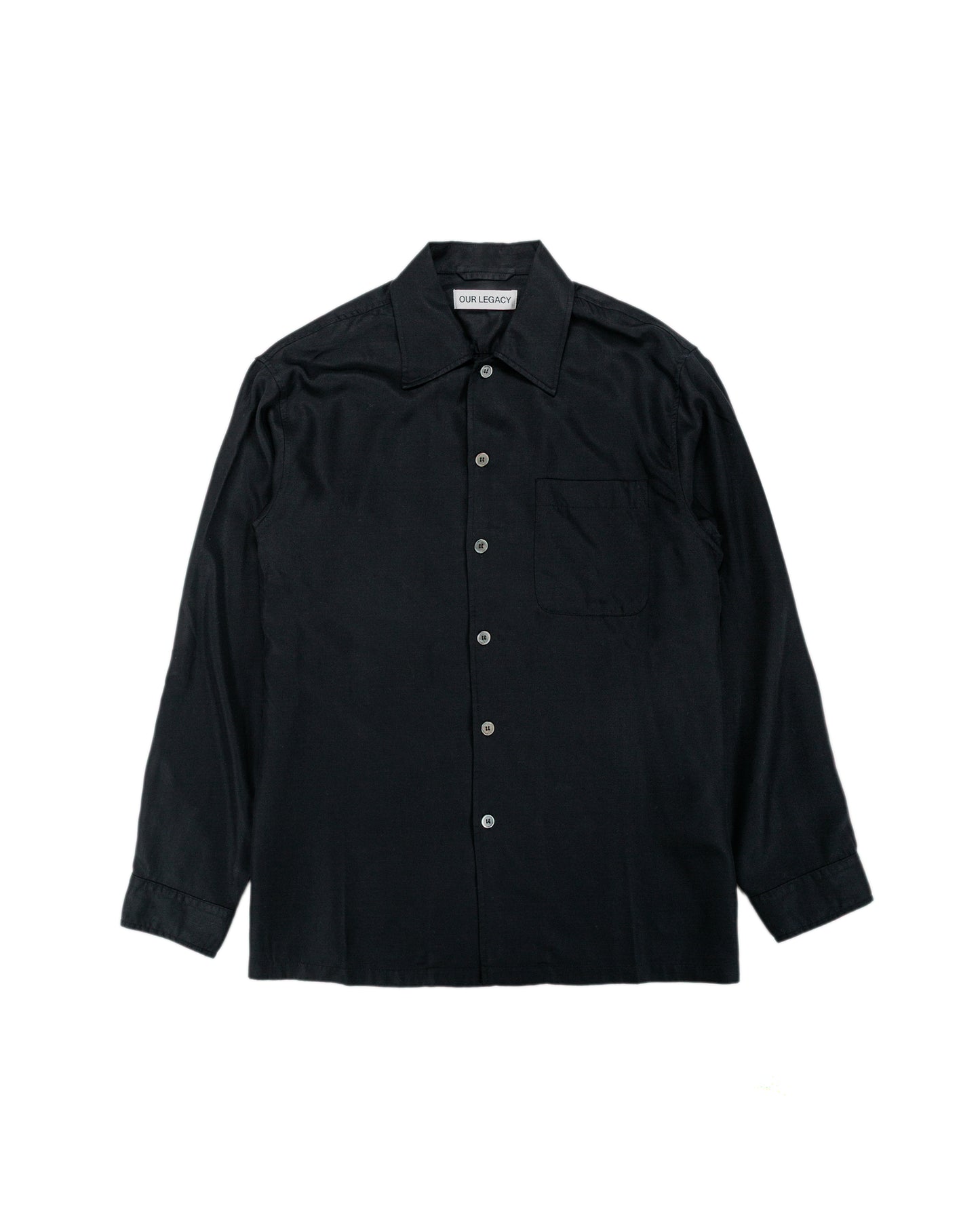 Our Legacy Every Shirt Draping Black Lyocell
