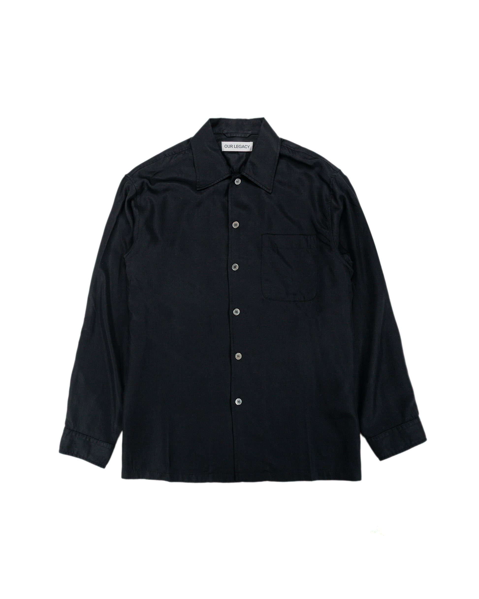 Our Legacy Every Shirt Draping Black Lyocell