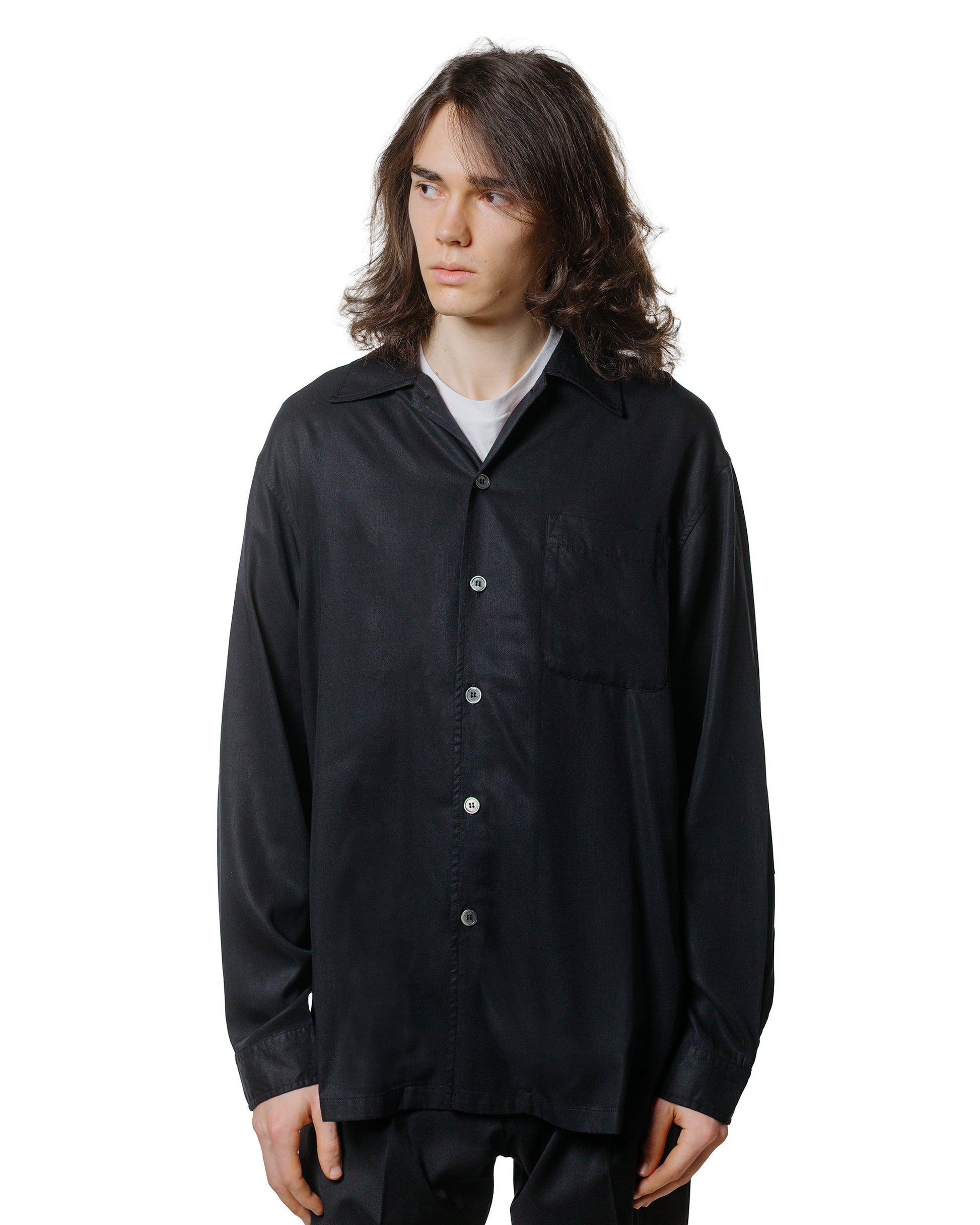 Our Legacy Every Shirt Draping Black Lyocell