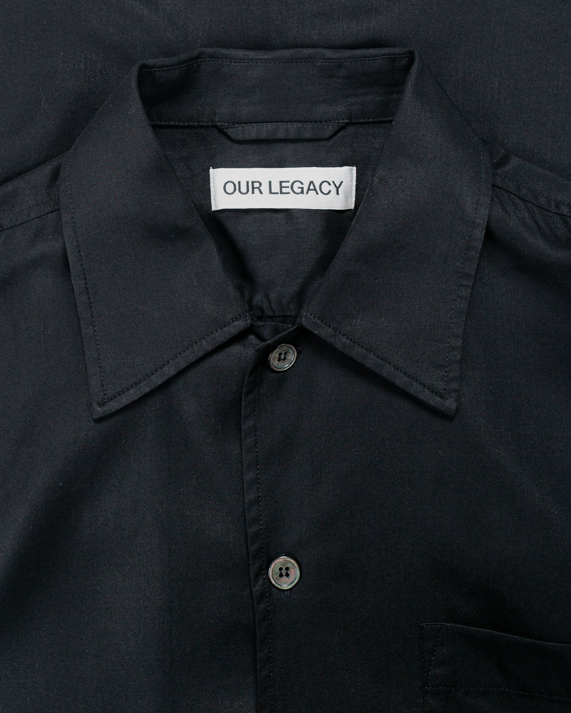 Our Legacy Every Shirt Draping Black Lyocell