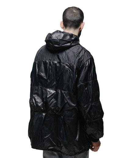 Our Legacy Exhaust Puffa Black Rubber Nylon model back hood