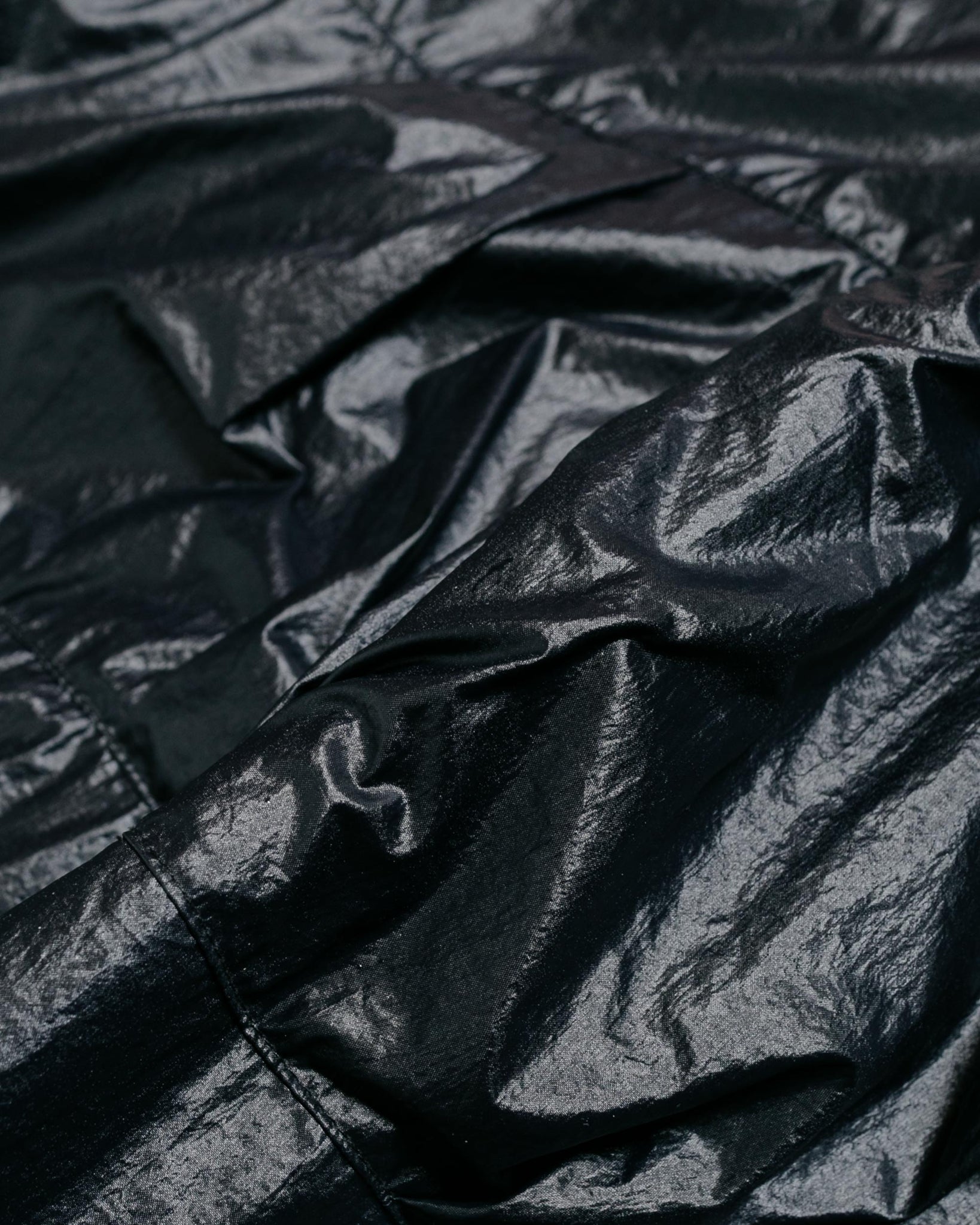 Our Legacy Exhaust Puffa Black Rubber Nylon fabric