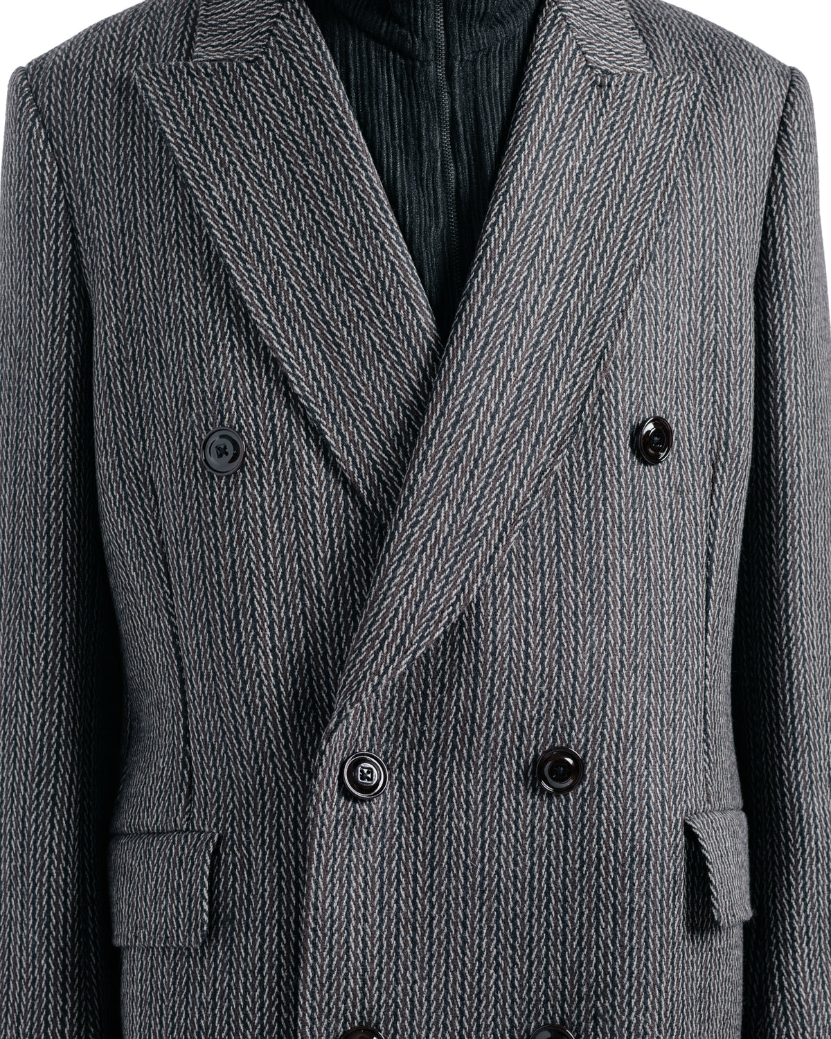 Our Legacy Extended Whale Coat Ledger Wool Broken Herringbone