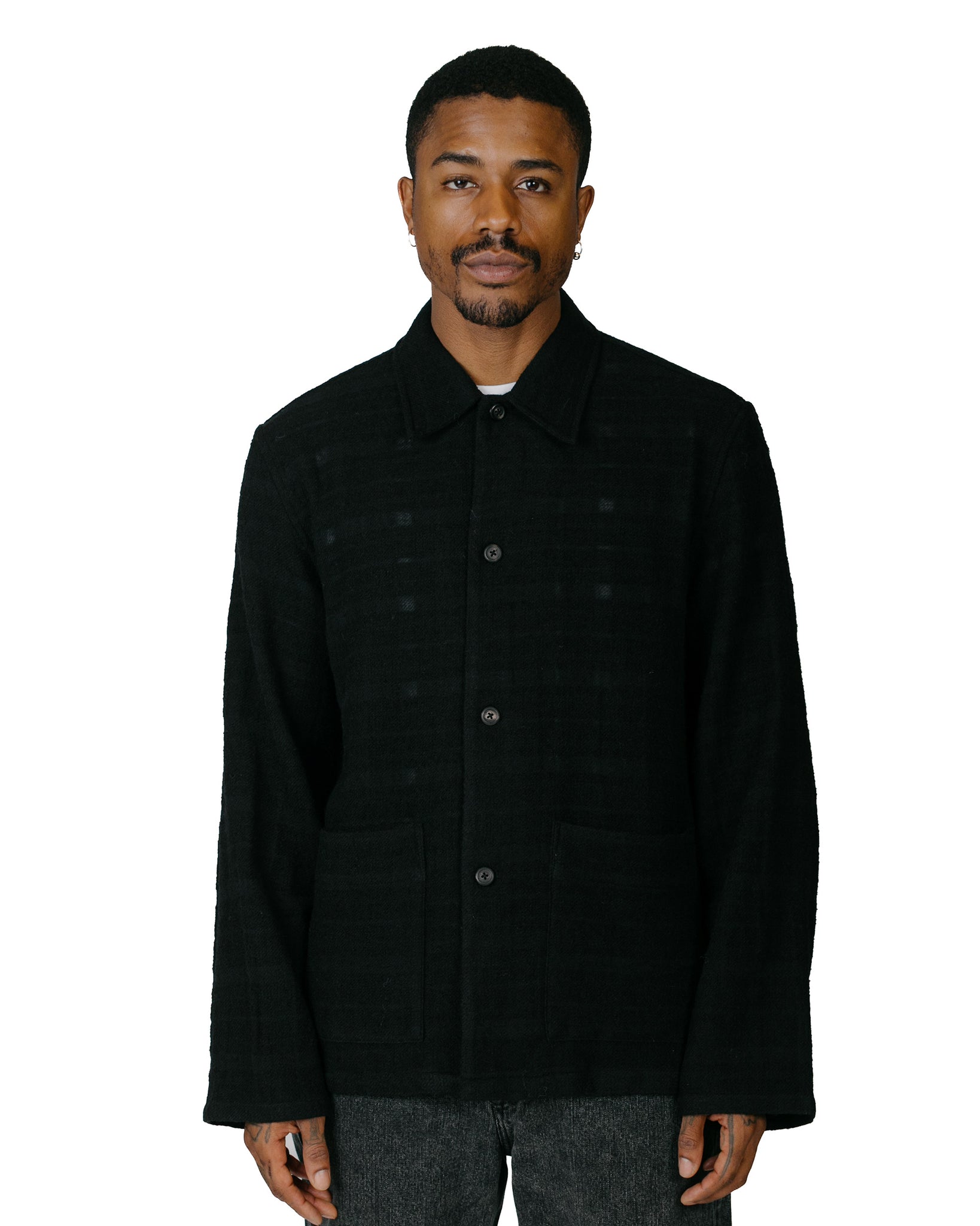 Our Legacy Haven Jacket Black Pankow Check Model Front
