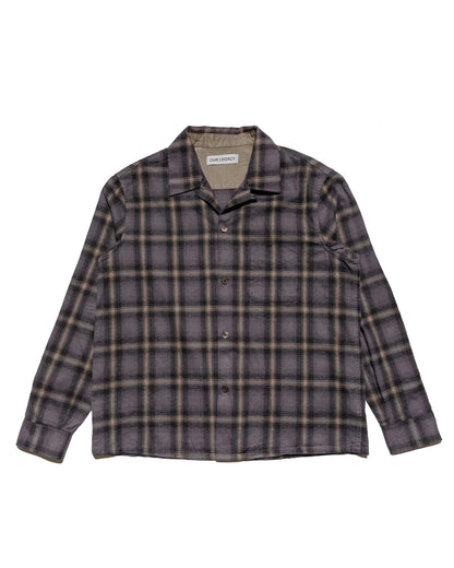 Our Legacy Heusen Shirt Oyster Check Hairy Flannel