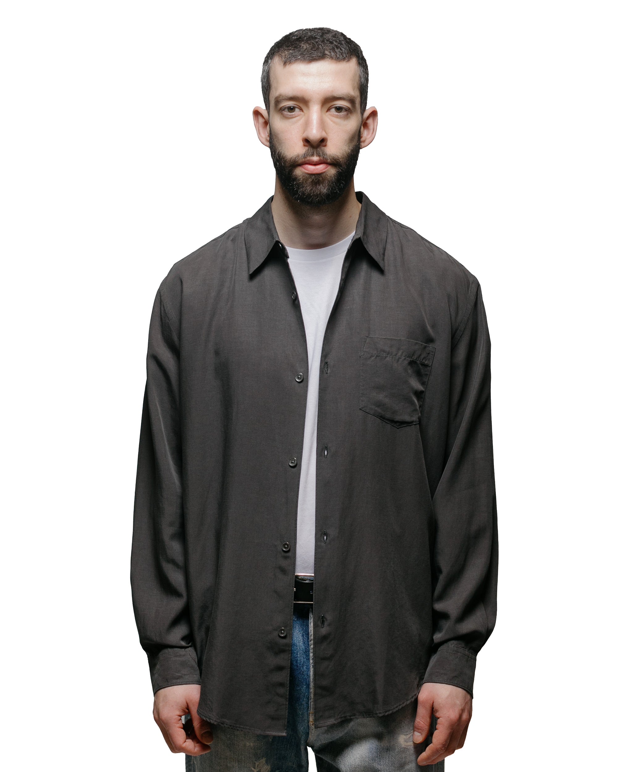 トップス Our Legacy initial shirt 24ss 46 Our Legacy Initial Shirt Ash Grey Liquid Lyocell