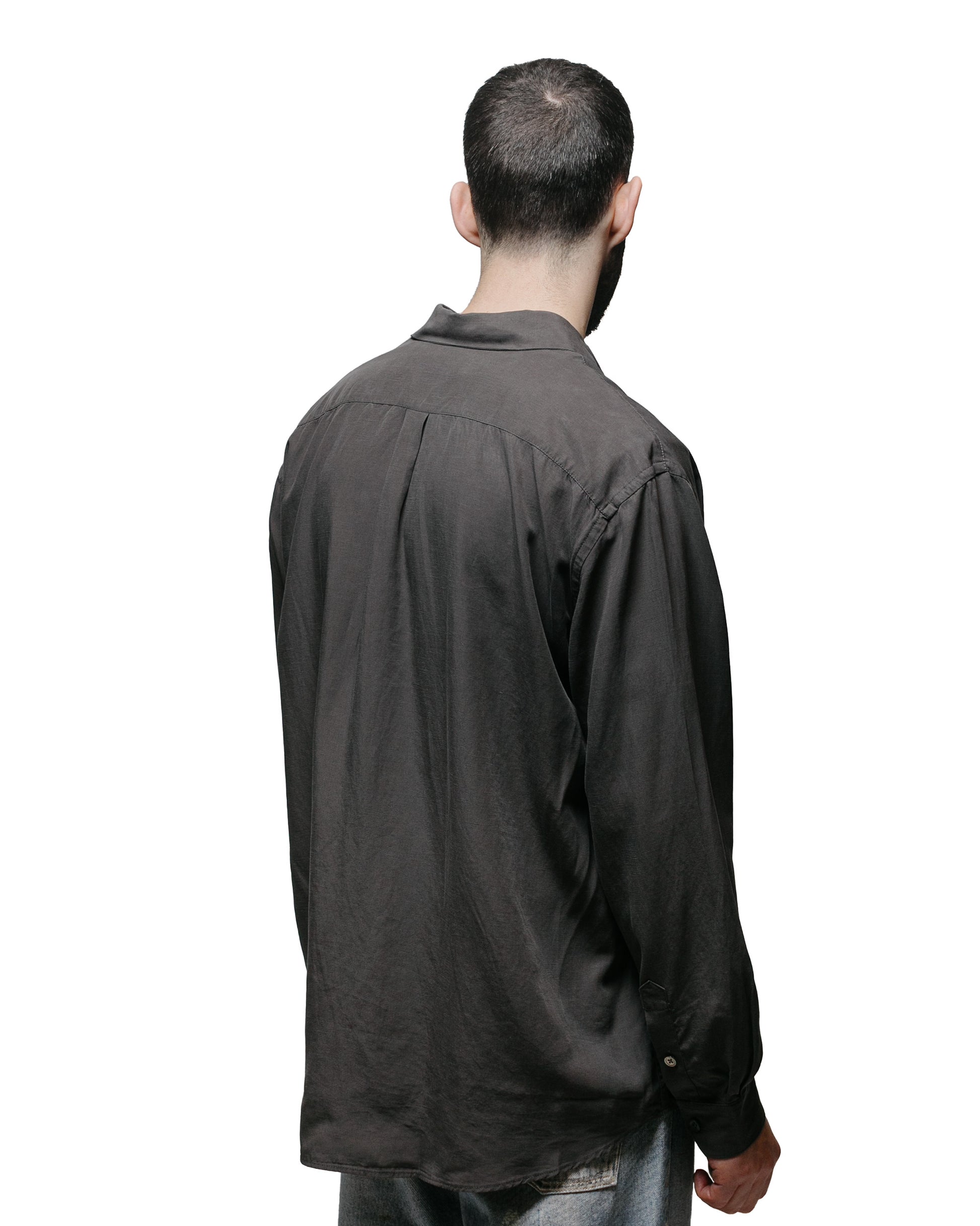 Our Legacy Initial Shirt Ash Grey Liquid Lyocell model back