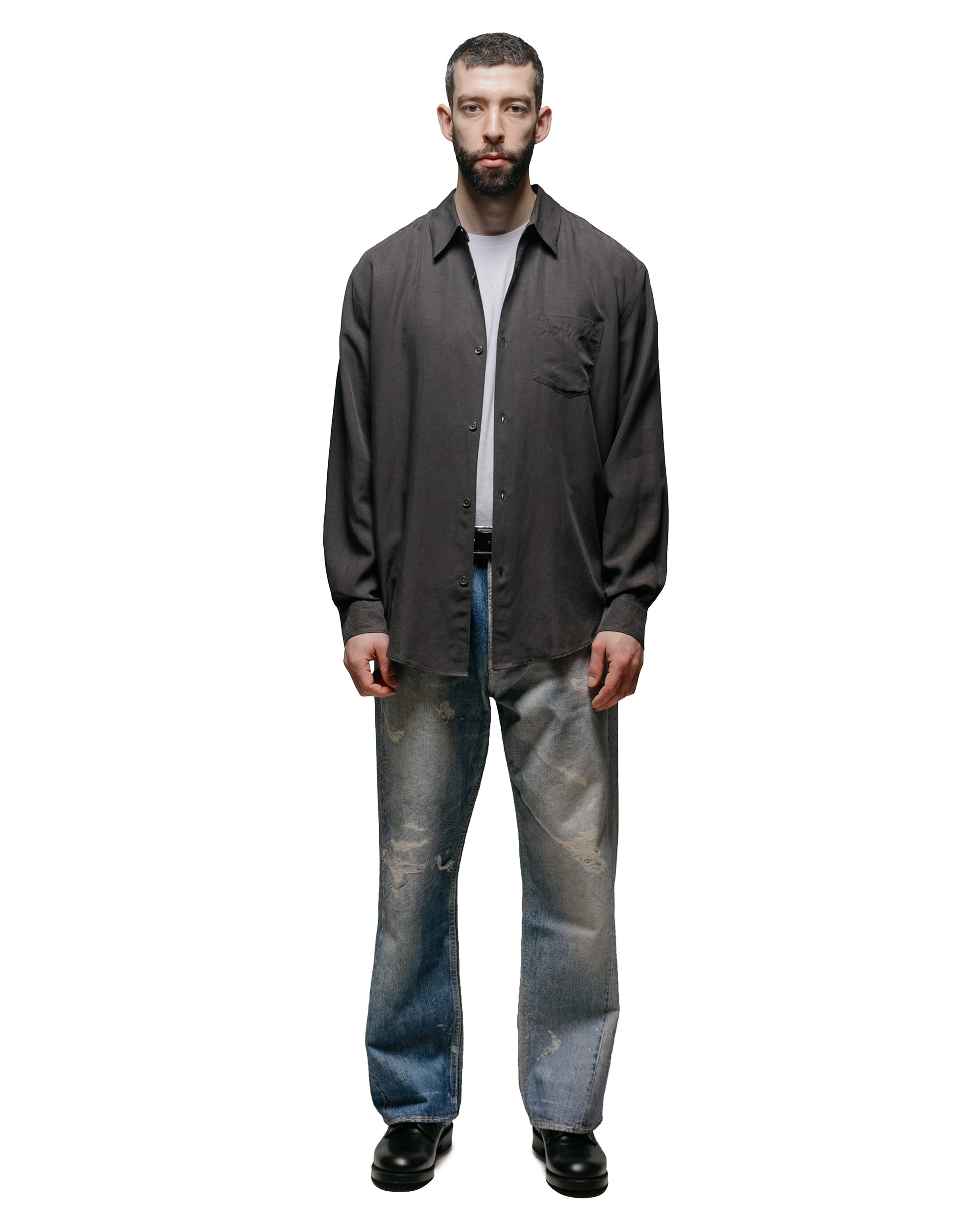 Our Legacy Initial Shirt Ash Grey Liquid Lyocell