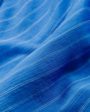 Our Legacy Initial Shirt Blue Rayon Plait Stripe Fabric