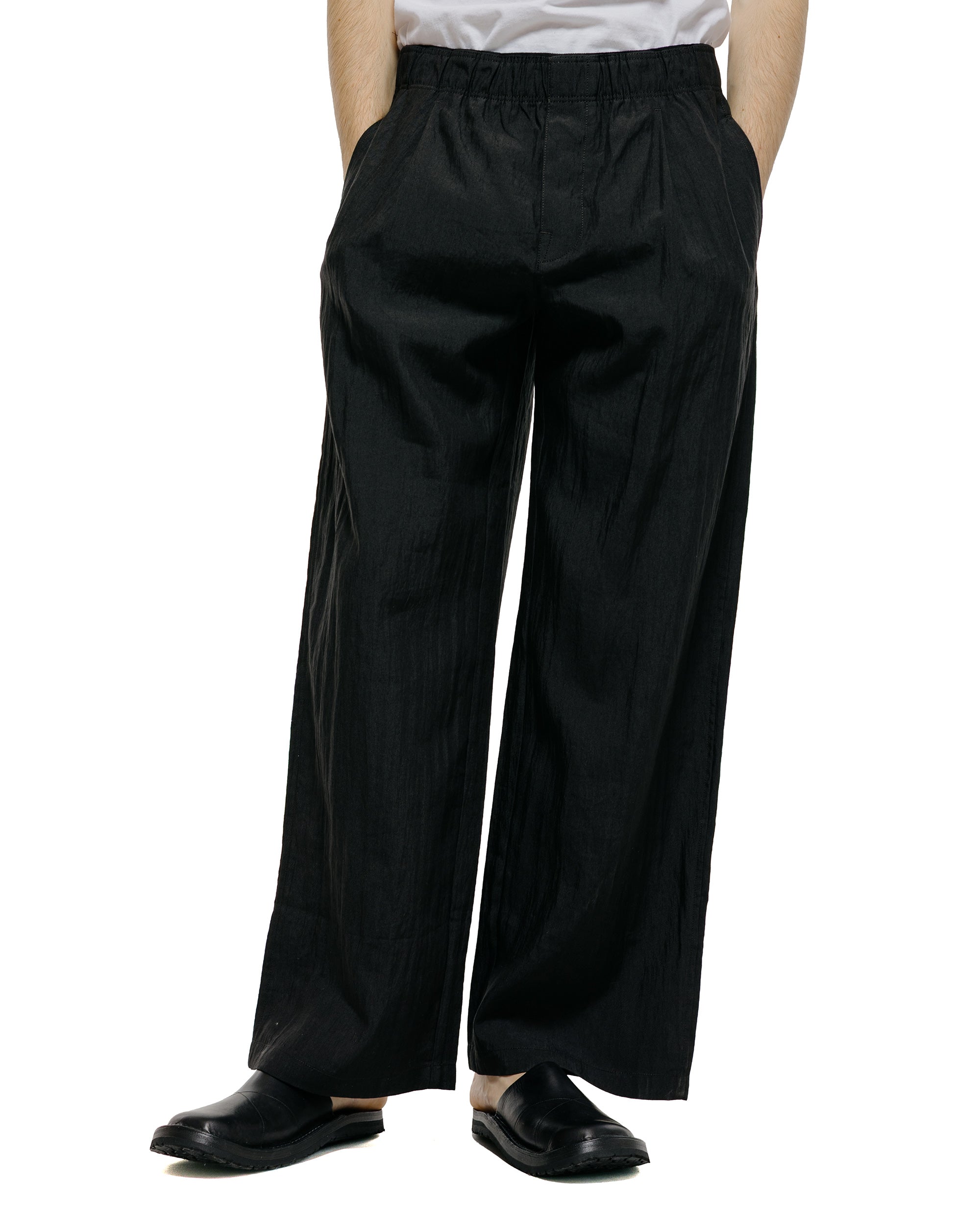 OUR LEGACY LEISURE TROUSER スラックス　25aw Our Legacy Leisure Trouser Soot Black Techflax