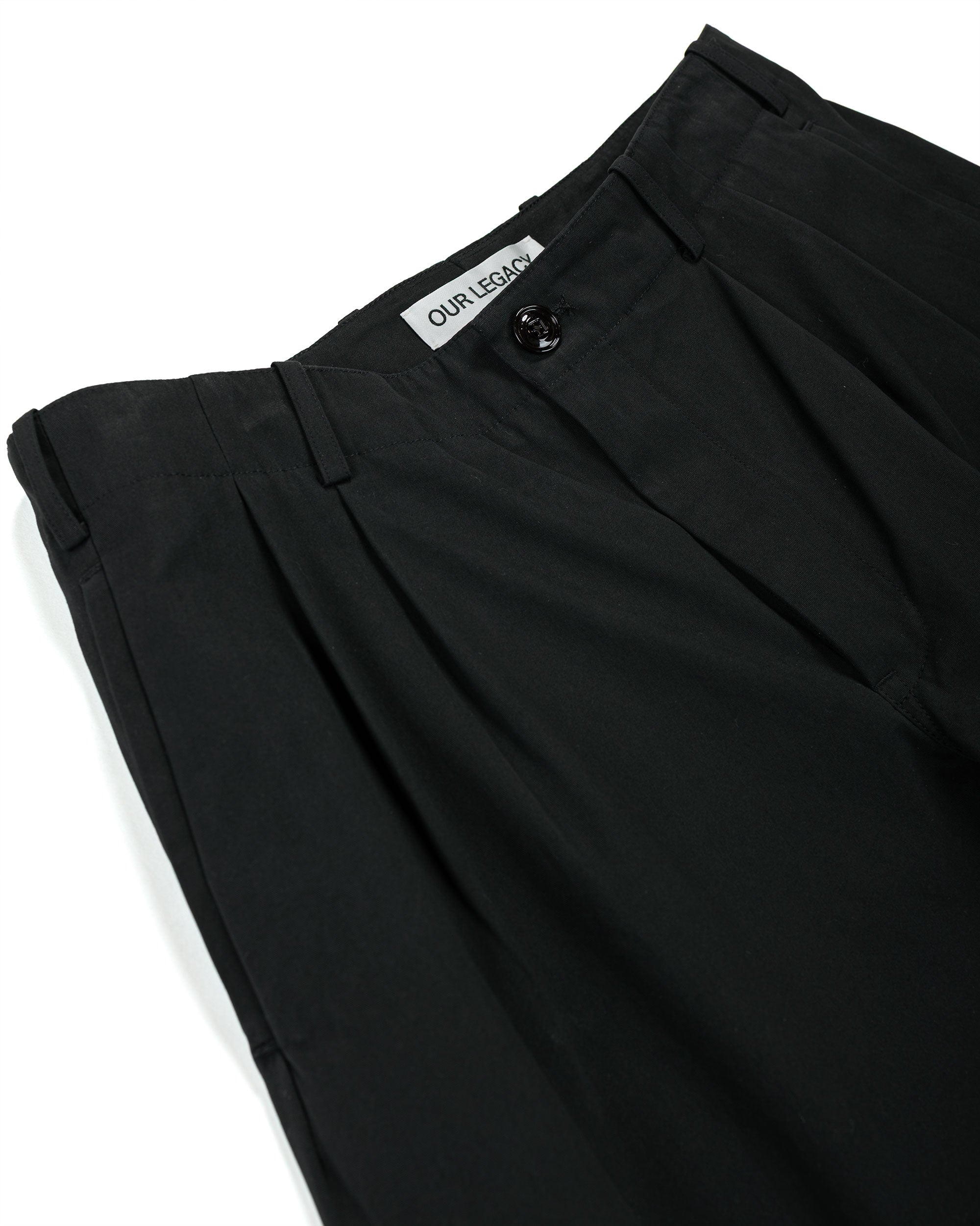Our Legacy Ponte Shorts Studio Black Micro Canvas