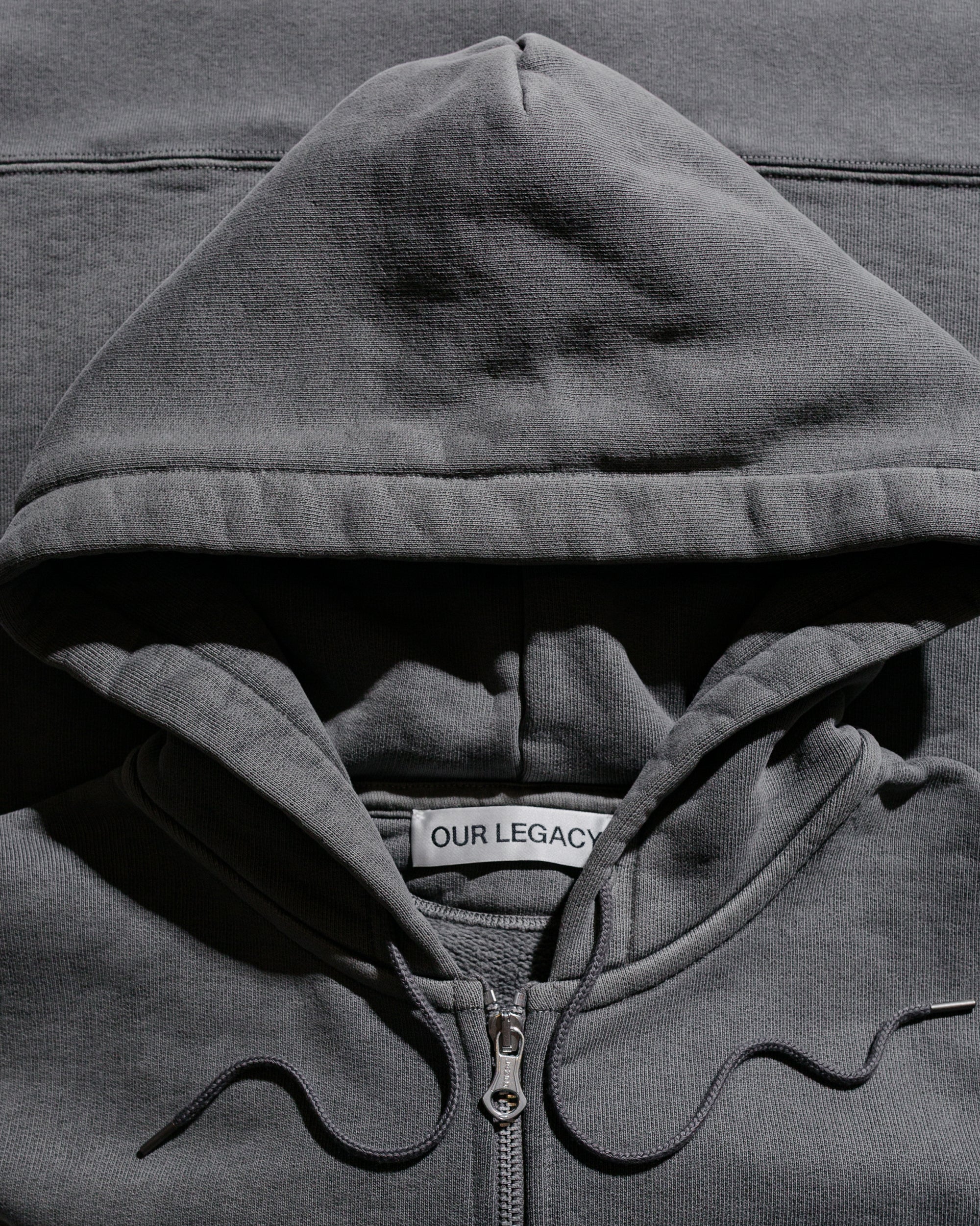 Our Legacy Rascal Hood Worn Black Hefty Fleece