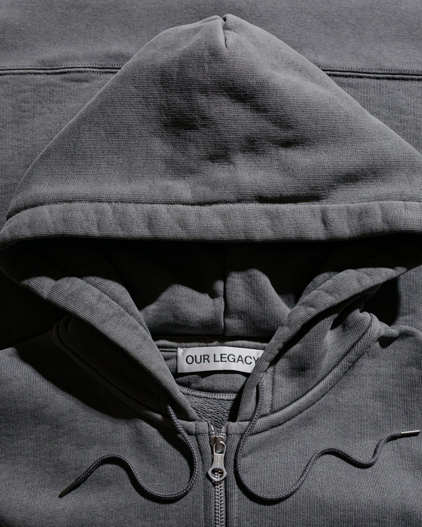 Our Legacy Rascal Hood Worn Black Hefty Fleece