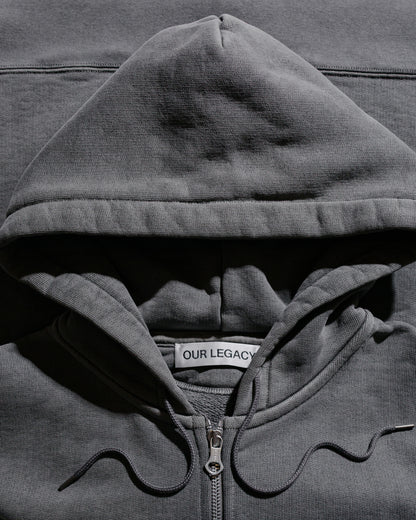 Our Legacy Rascal Hood Worn Black Hefty Fleece