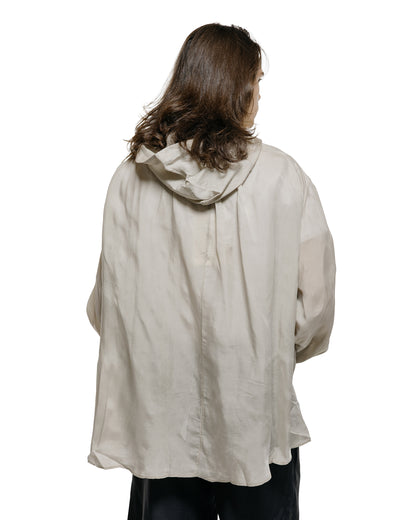 Our Legacy Rover Shirt Ghost Grey Wax Dipped Cupro