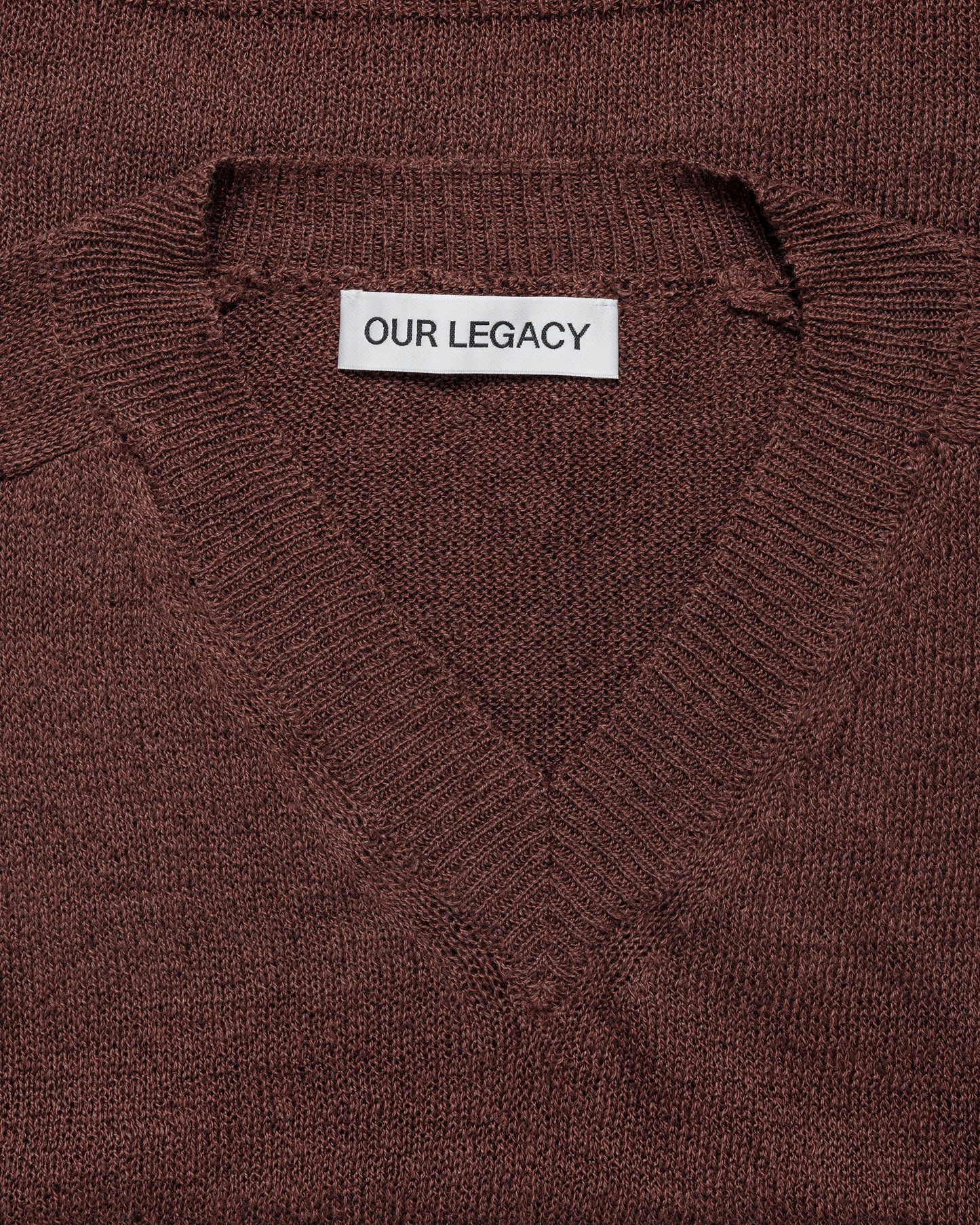 Our Legacy Rue V-Neck Cabernet Cyclone Linen