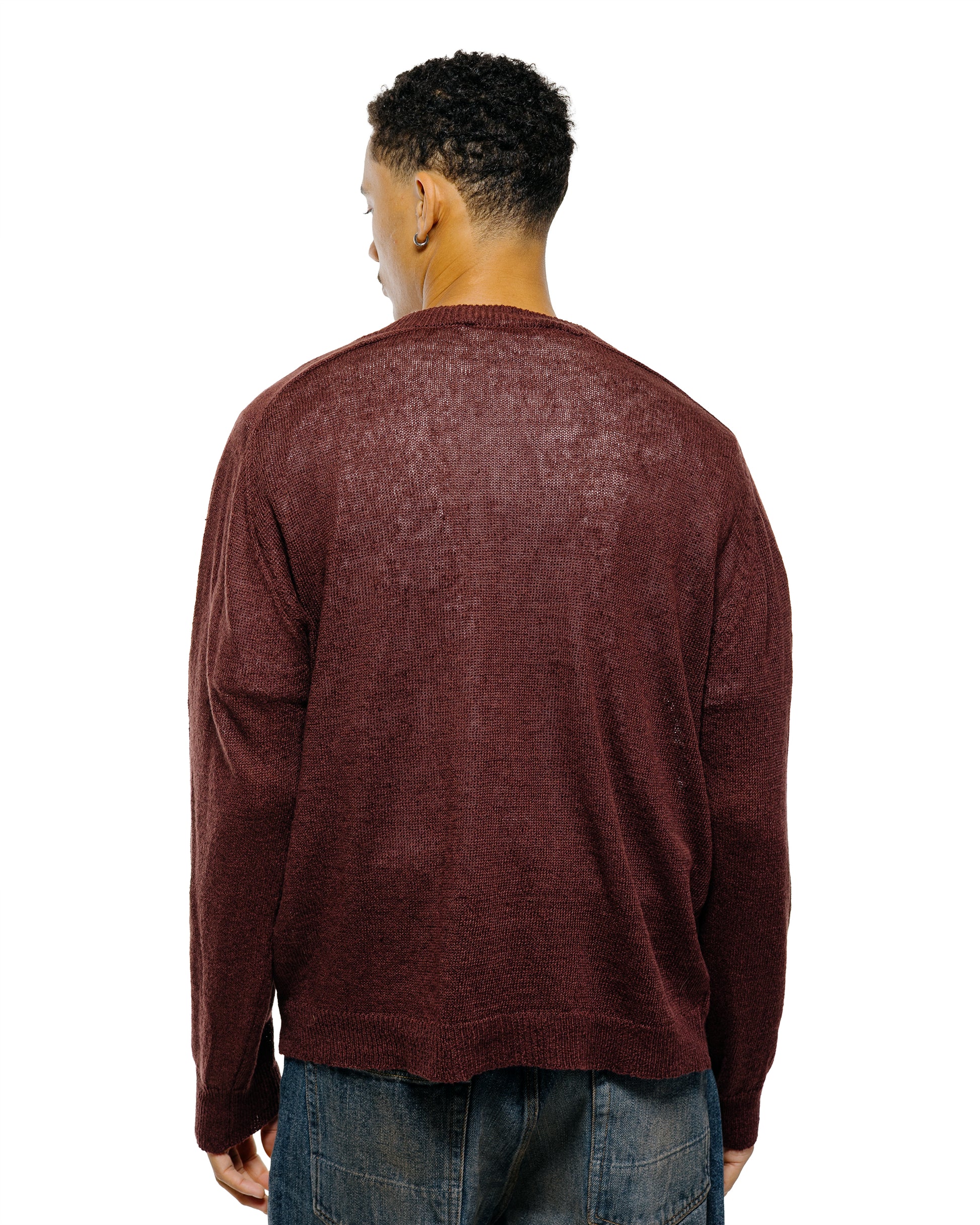 Our Legacy Rue V-Neck Cabernet Cyclone Linen
