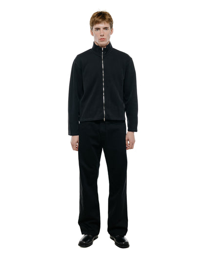 Our Legacy Shrunken Full Zip Black Athletic Rib
