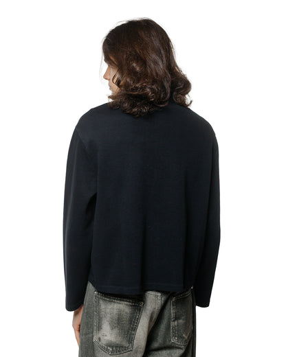 Our Legacy Shrunken Full Zip Black Athletic Rib