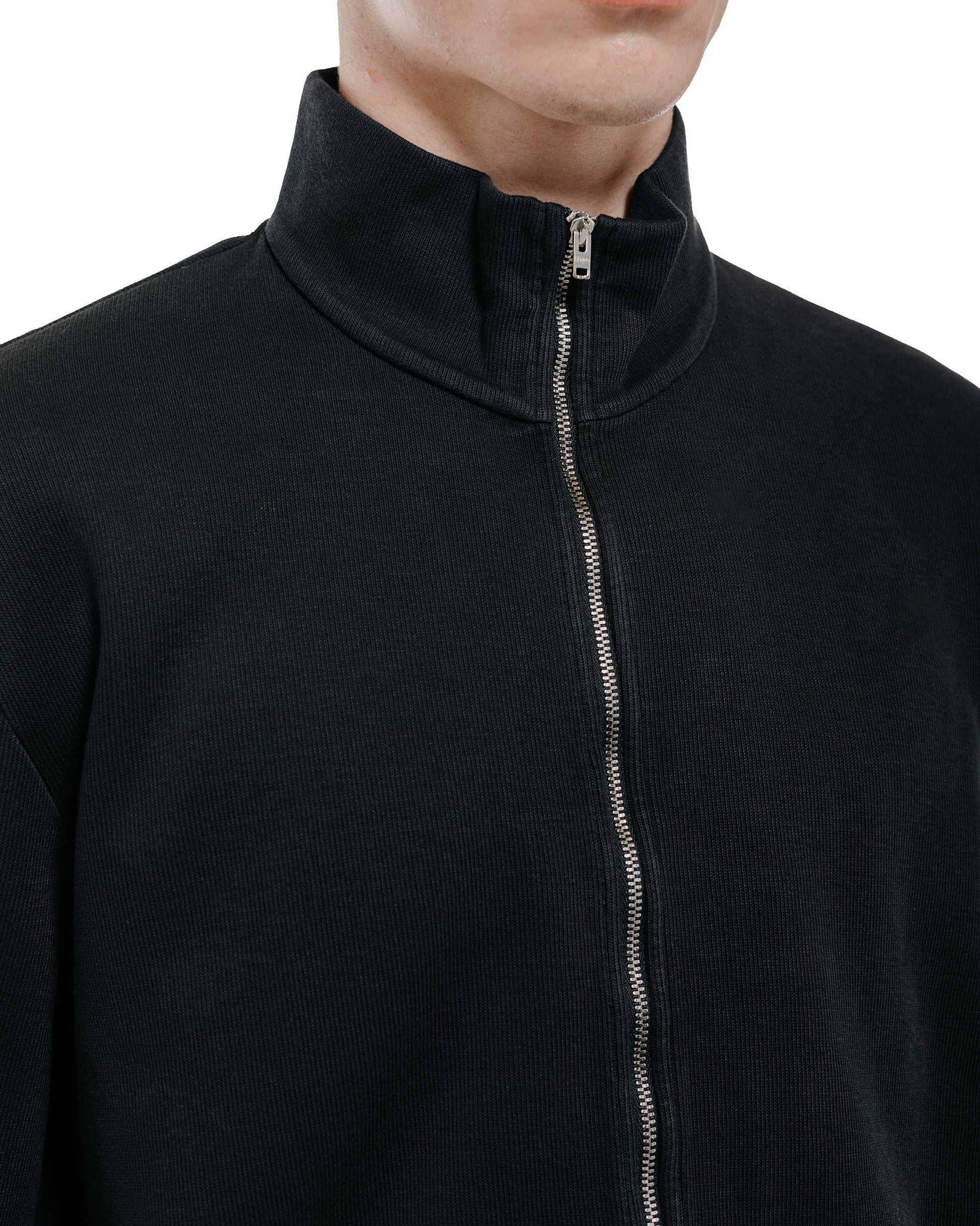 Our Legacy Shrunken Full Zip Black Athletic Rib