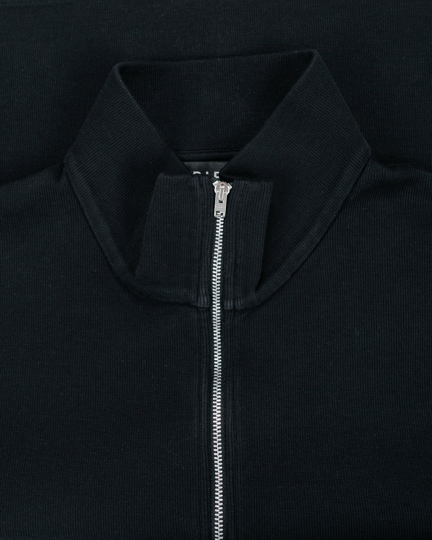 Our Legacy Shrunken Full Zip Black Athletic Rib