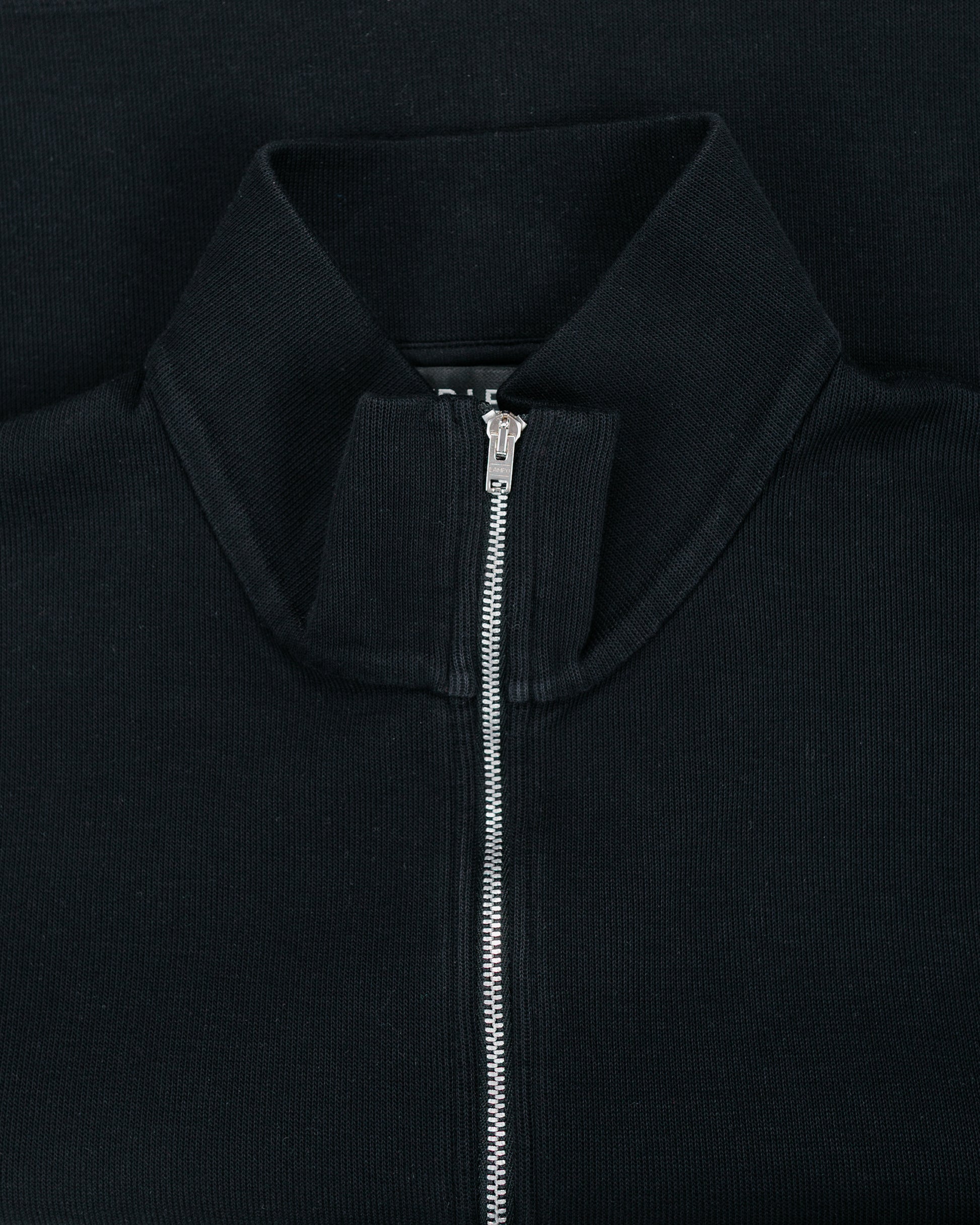 Our Legacy Shrunken Full Zip Black Athletic Rib